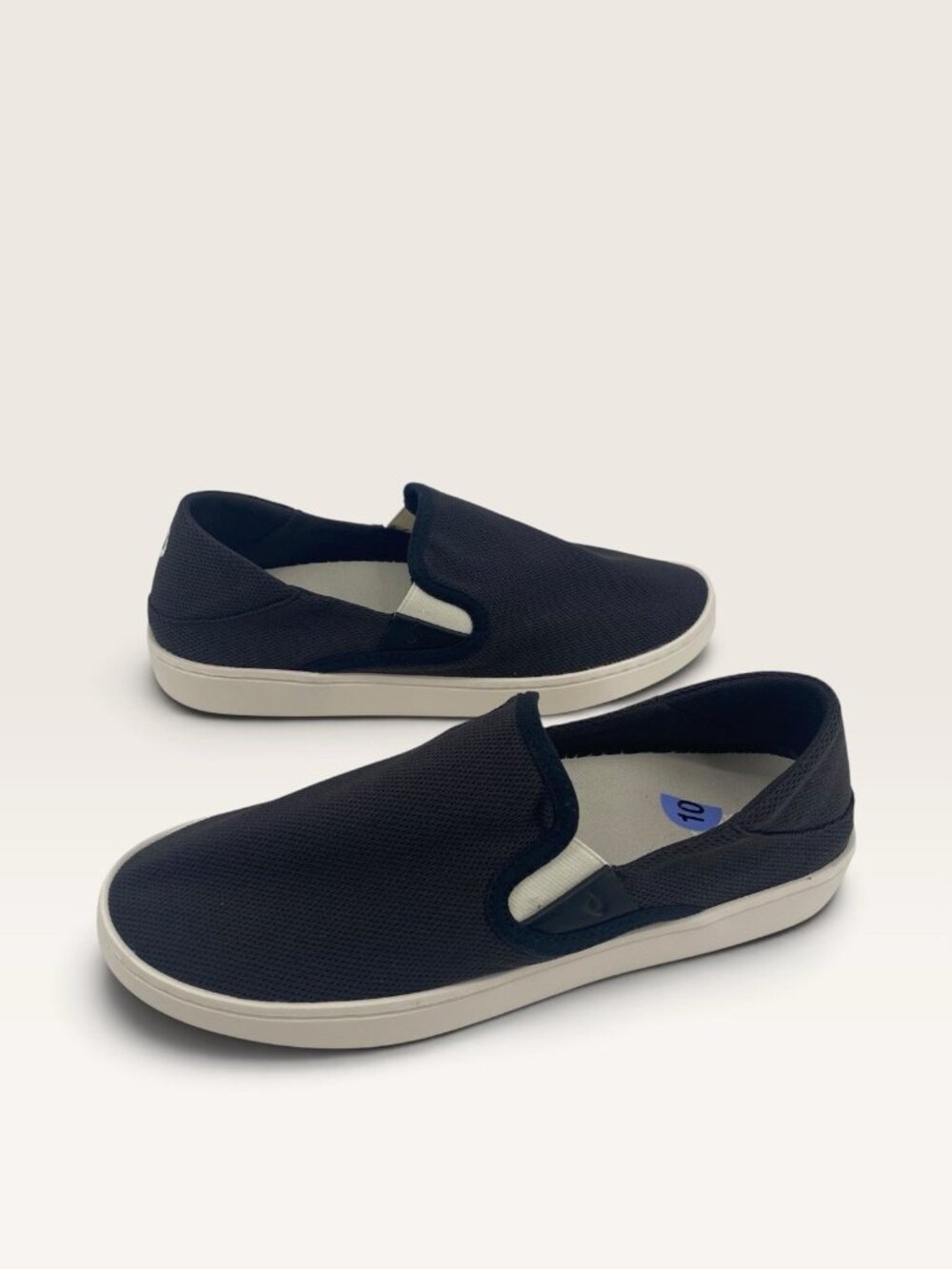 Olukai Womens Size 10 Black PEHUEA Slip On Sneakers Casual Shoes Outdoorsy